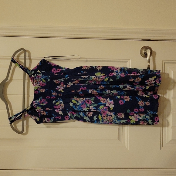 Dark Blue Candie's Floral Dress - Picture 3 of 3